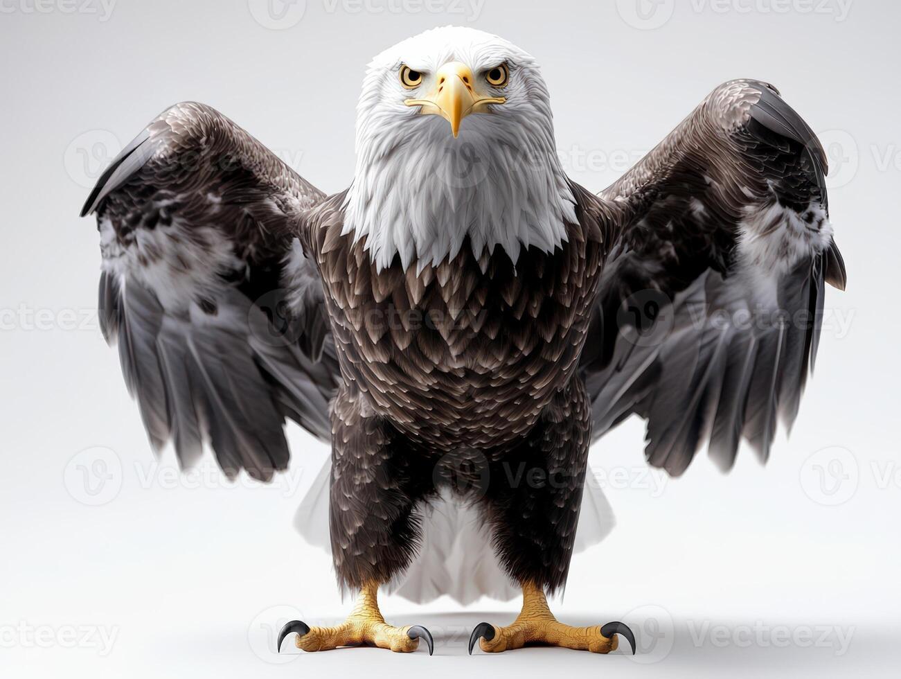 an eagle with a yellow beak and white feathers19 photo