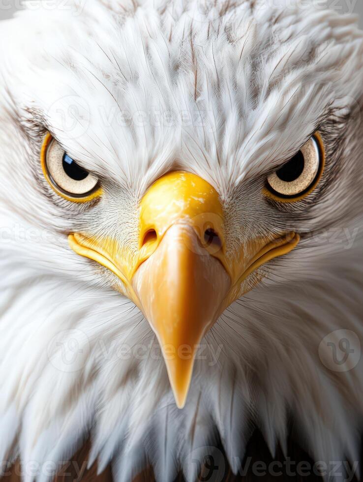 an eagle with a yellow beak and white feathers13 photo
