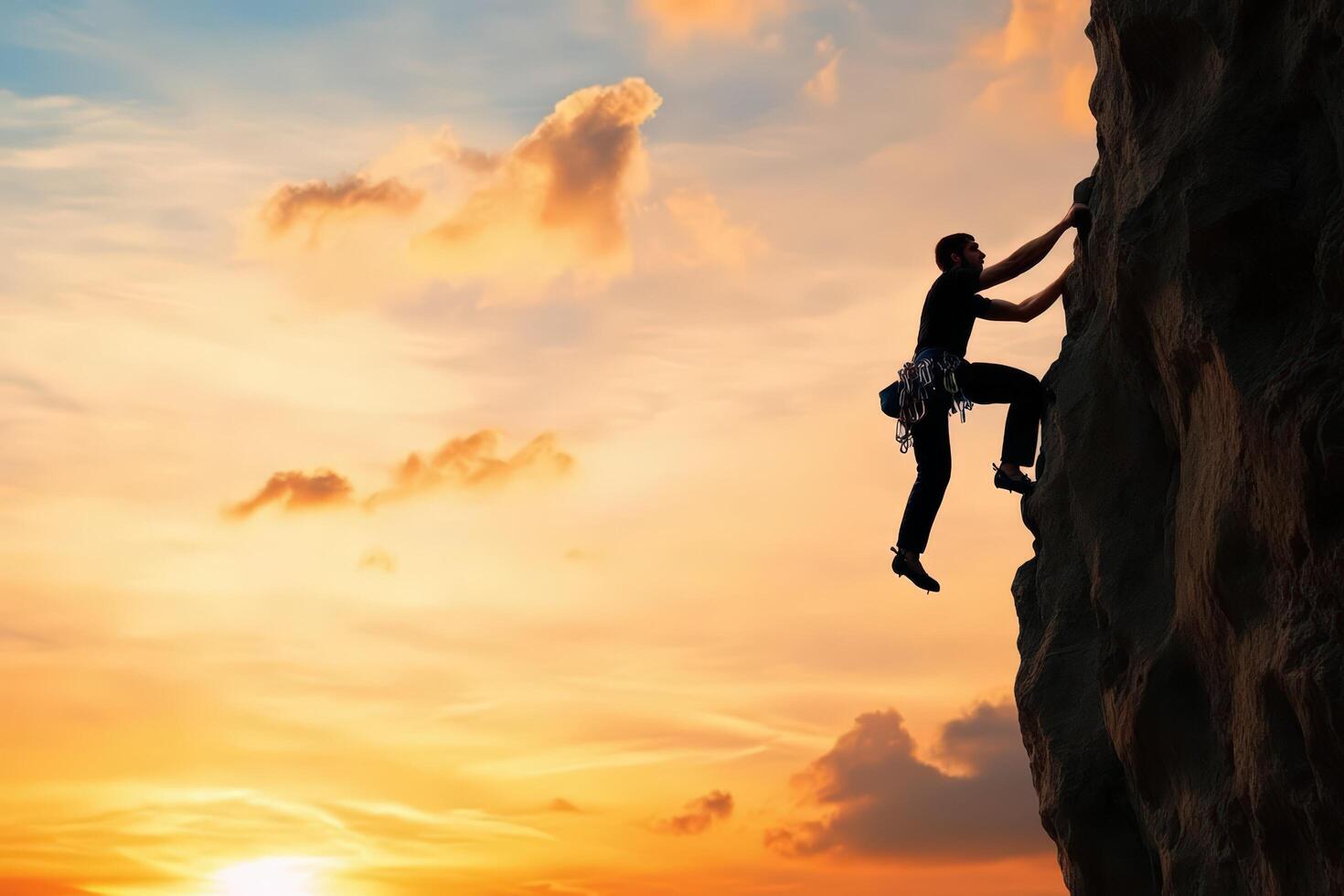 a man Extremes rock climbing6 photo