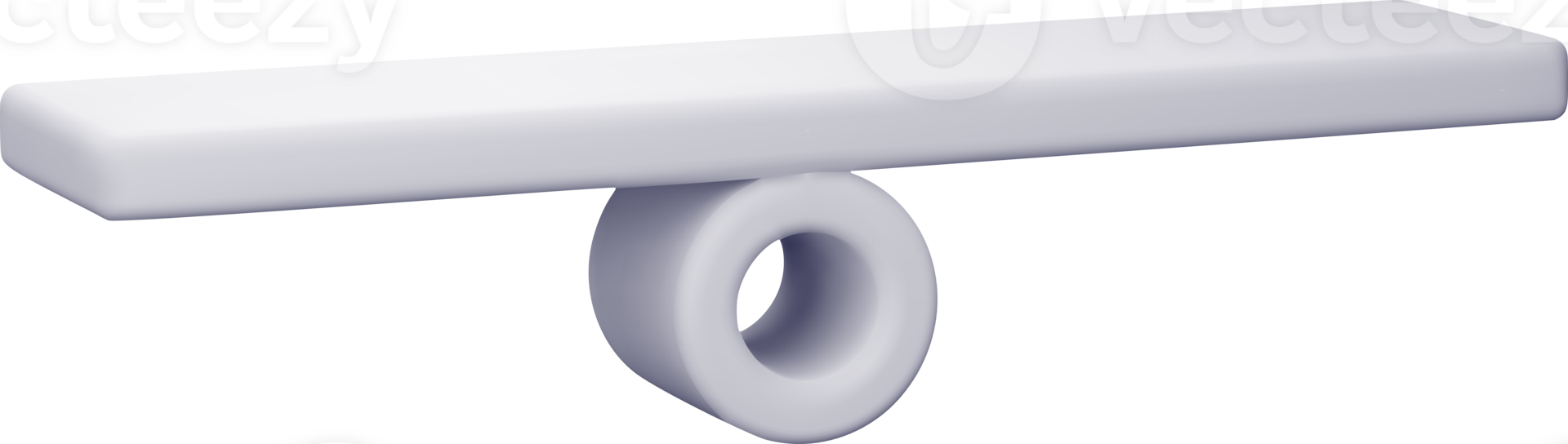 3D Seesaw empty scales icon, weight measuring seesaw png