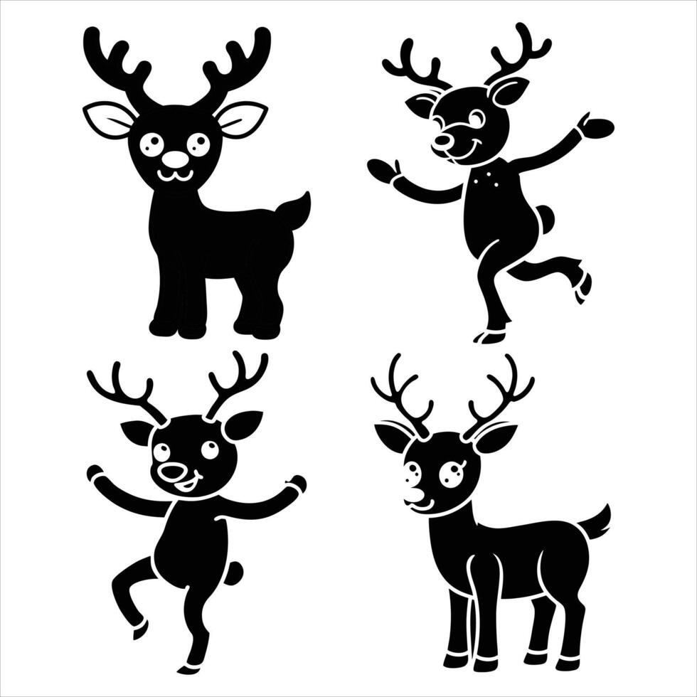 The Warm Hug of Cute Reindeer vector