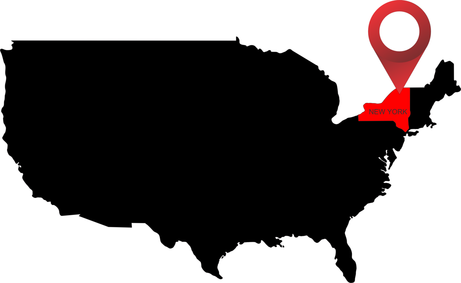 NEW YORK pin map png