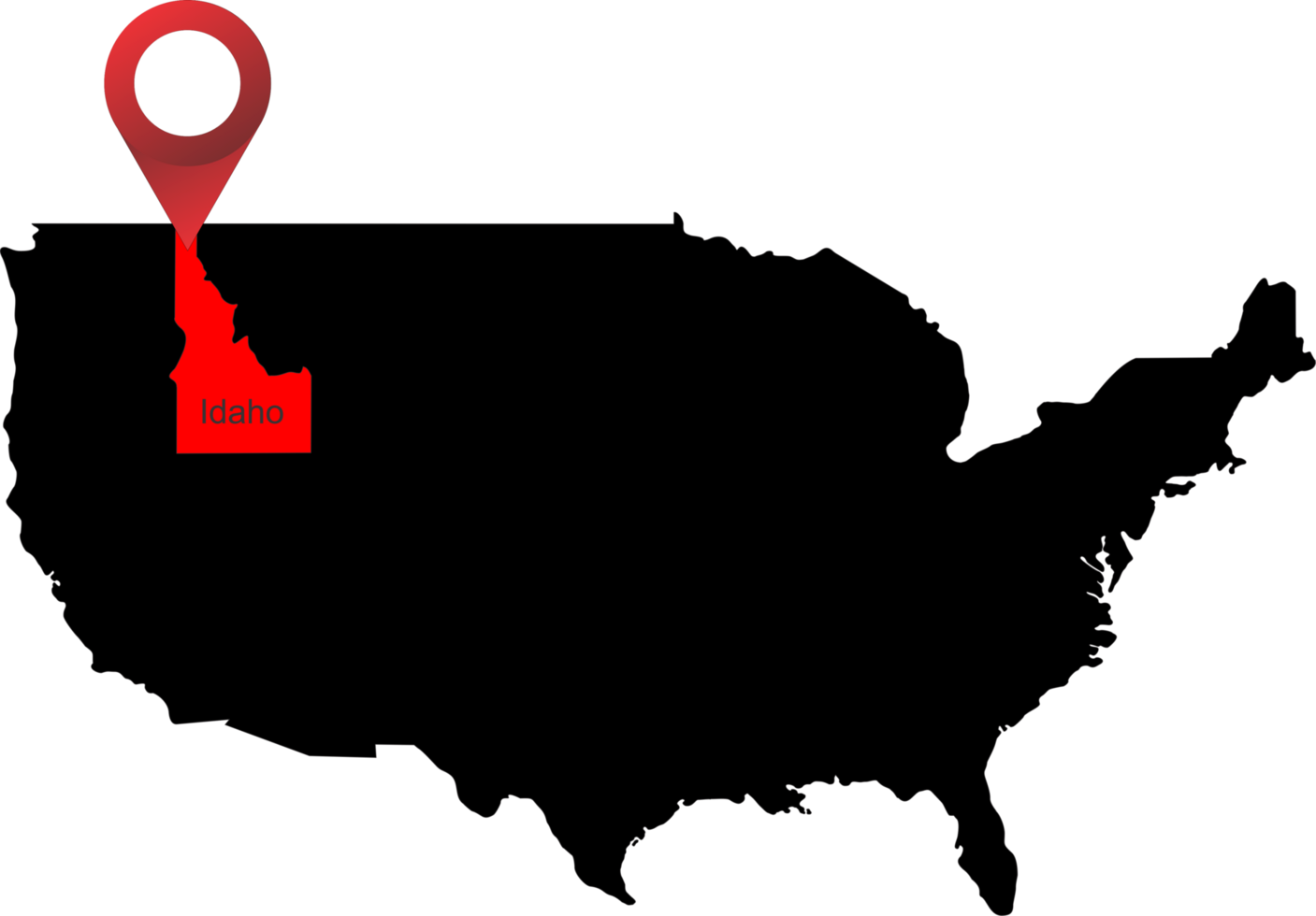 Idaho pin map location GPS png