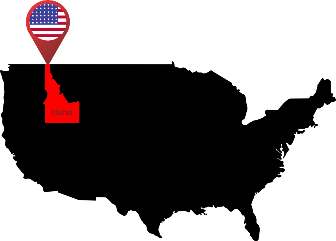 Idaho map pin png
