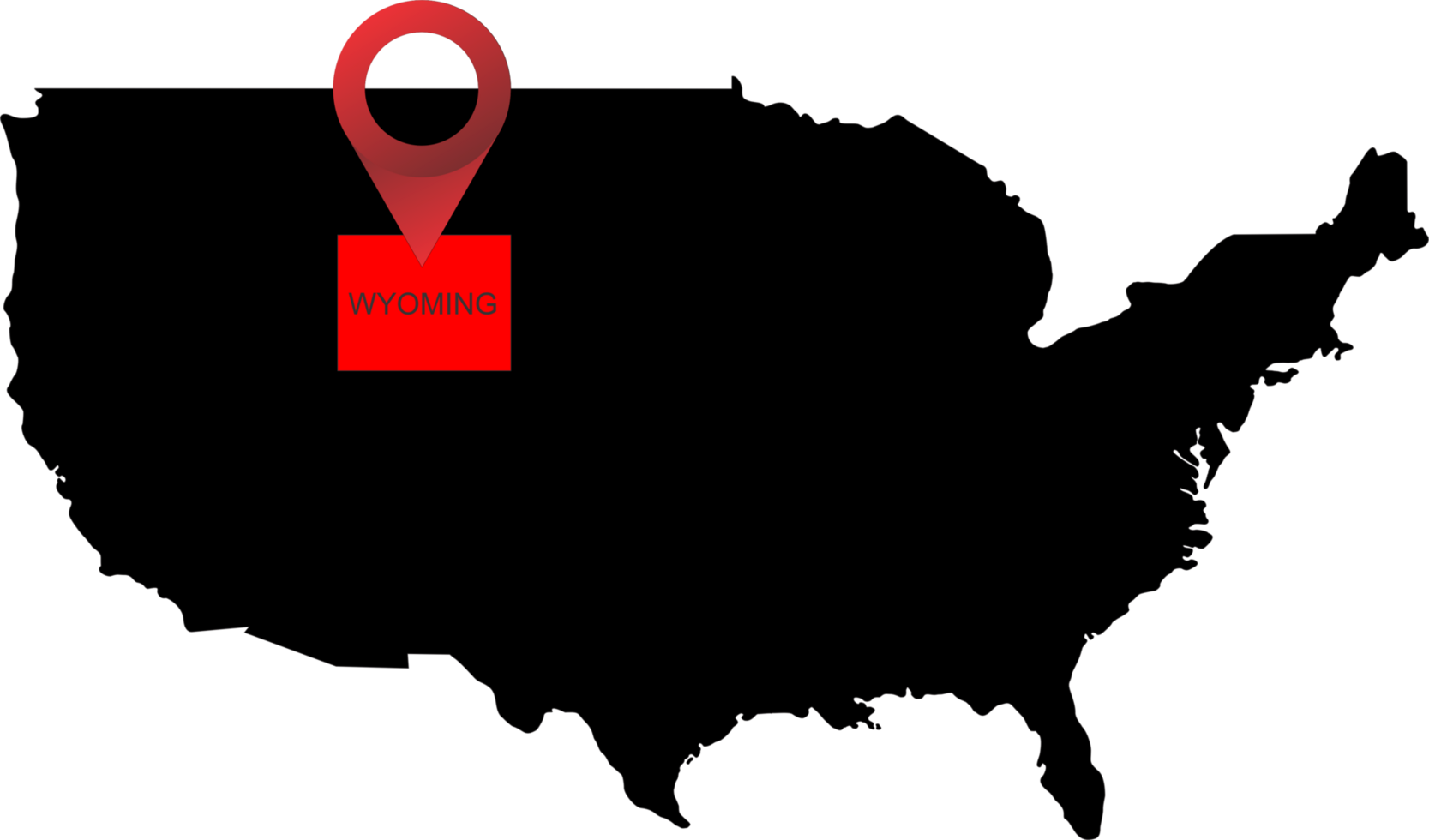 WYOMING pin map png