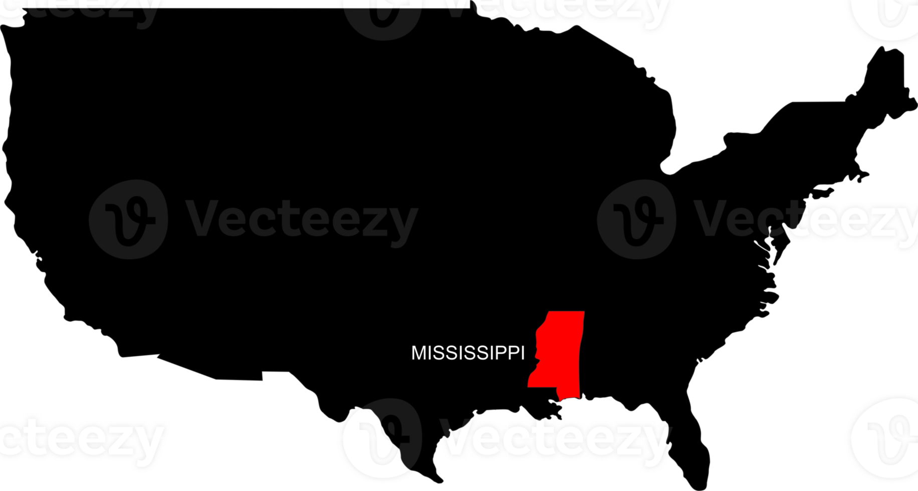 MISSISSIPPI pin map location flag png