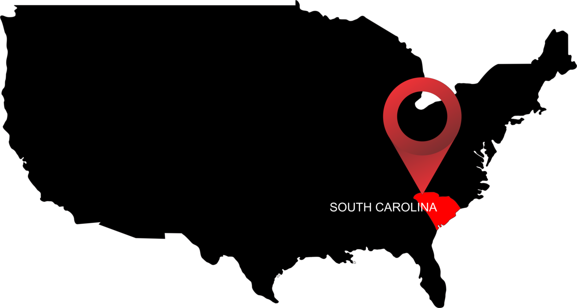SOUTH CAROLINA pin map location png