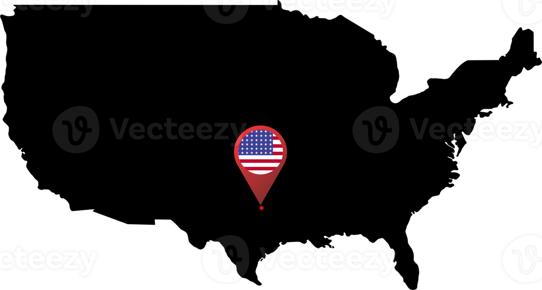 DALLAS pin map location flag png