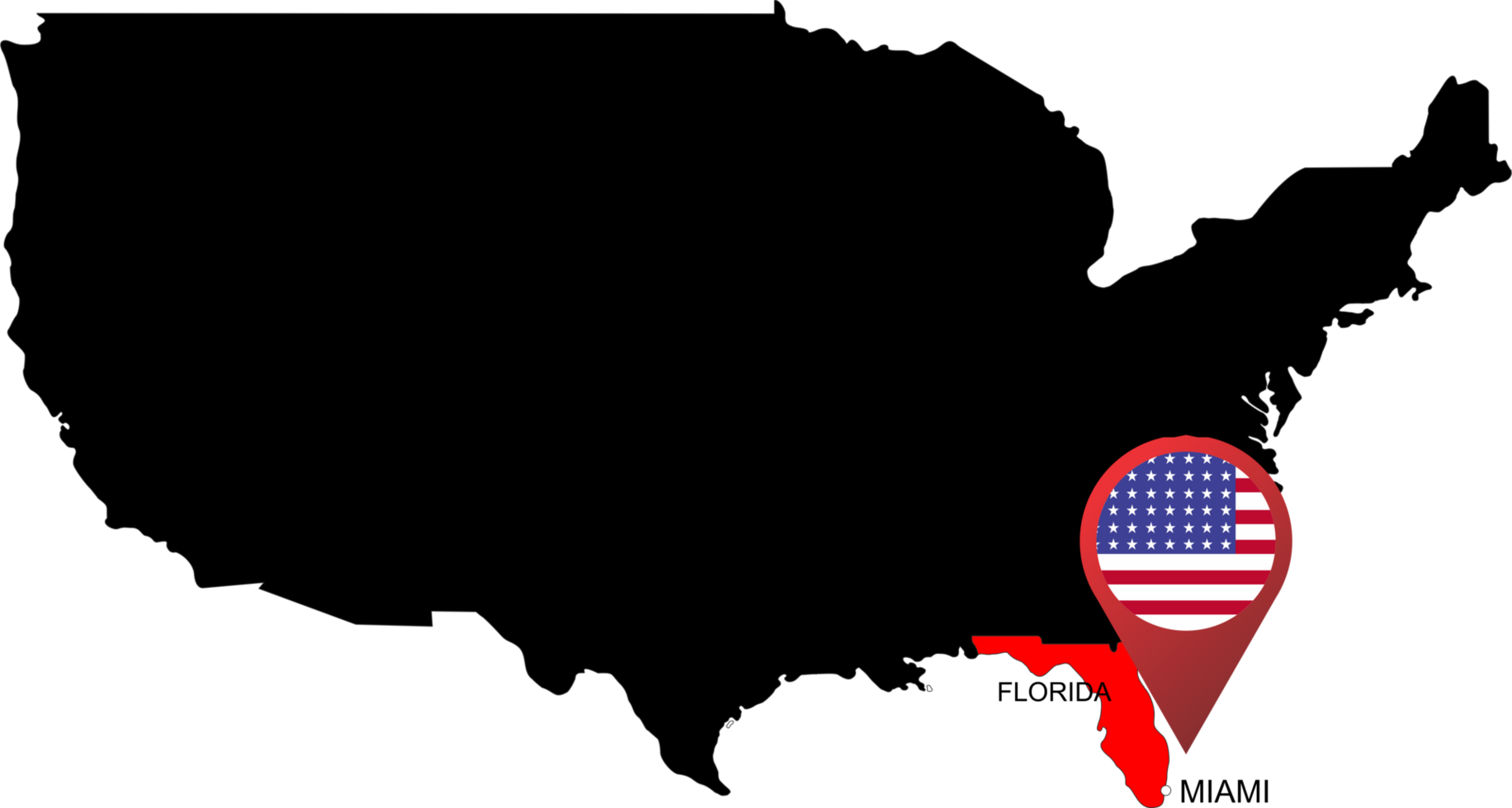 MIAMI pin map flag png