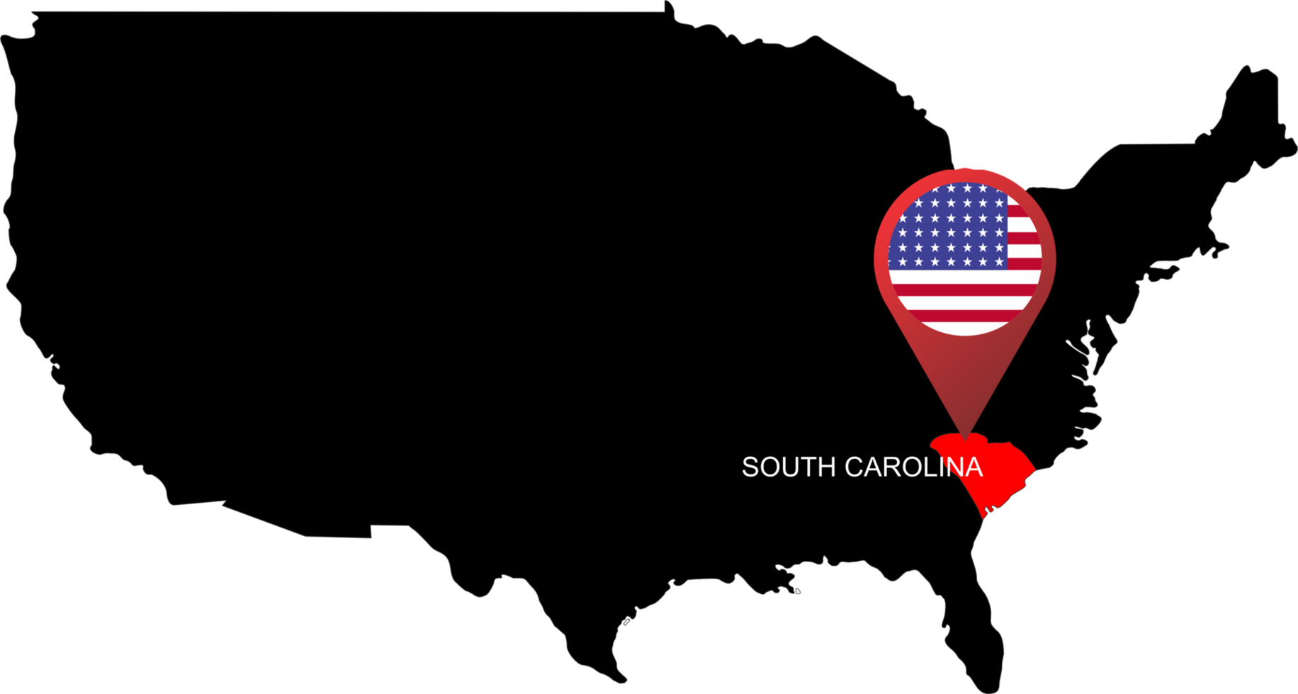 SOUTH CAROLINA pin map png