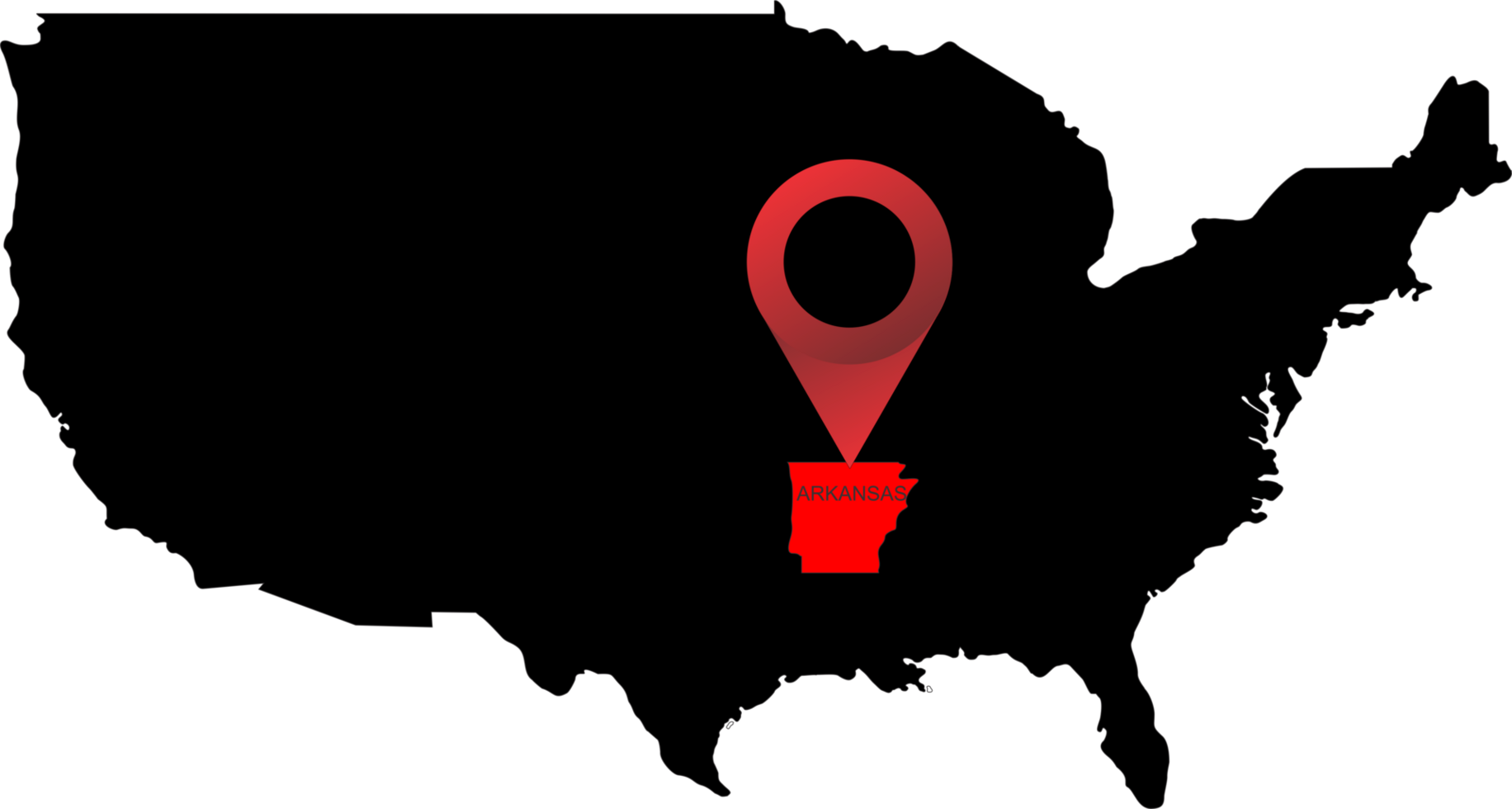 ARKANSAS pin map png