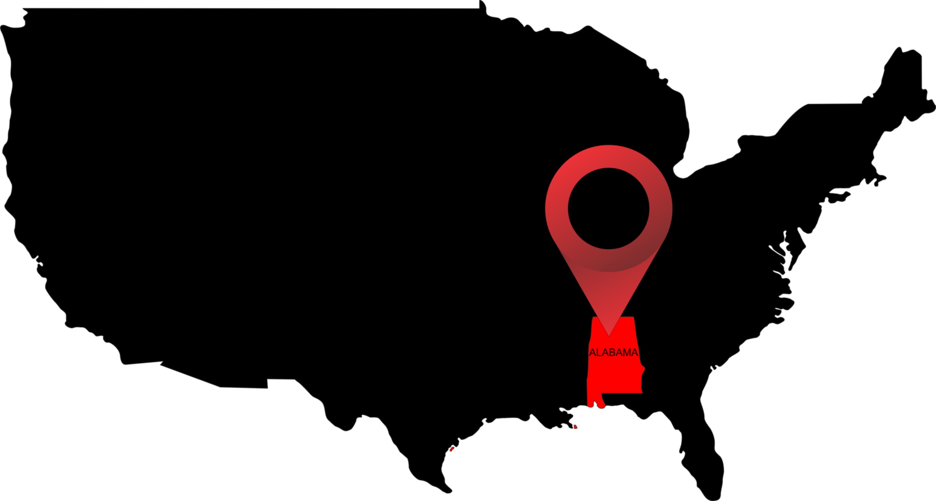 ALABAMA pin map location png