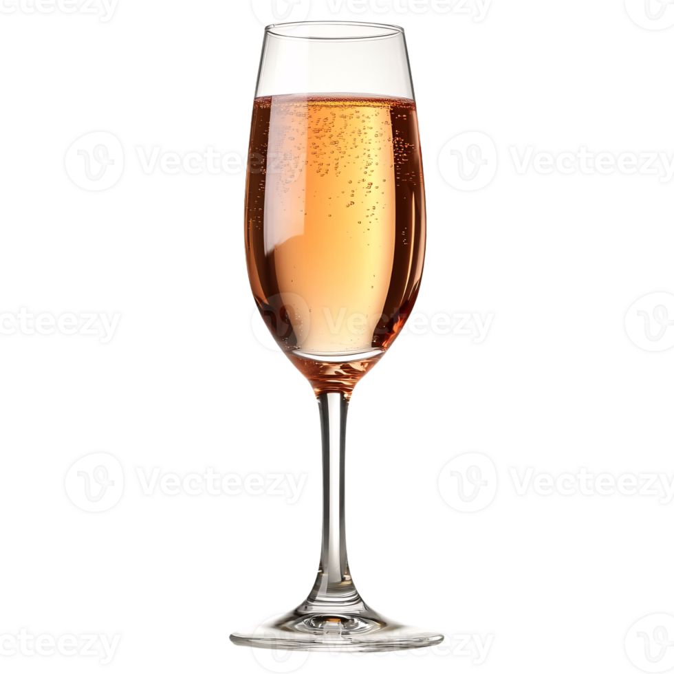 A sleek champagne flute filled with golden sparkling wine, bubbles rising elegantly, exuding a sense of celebration and refinement png