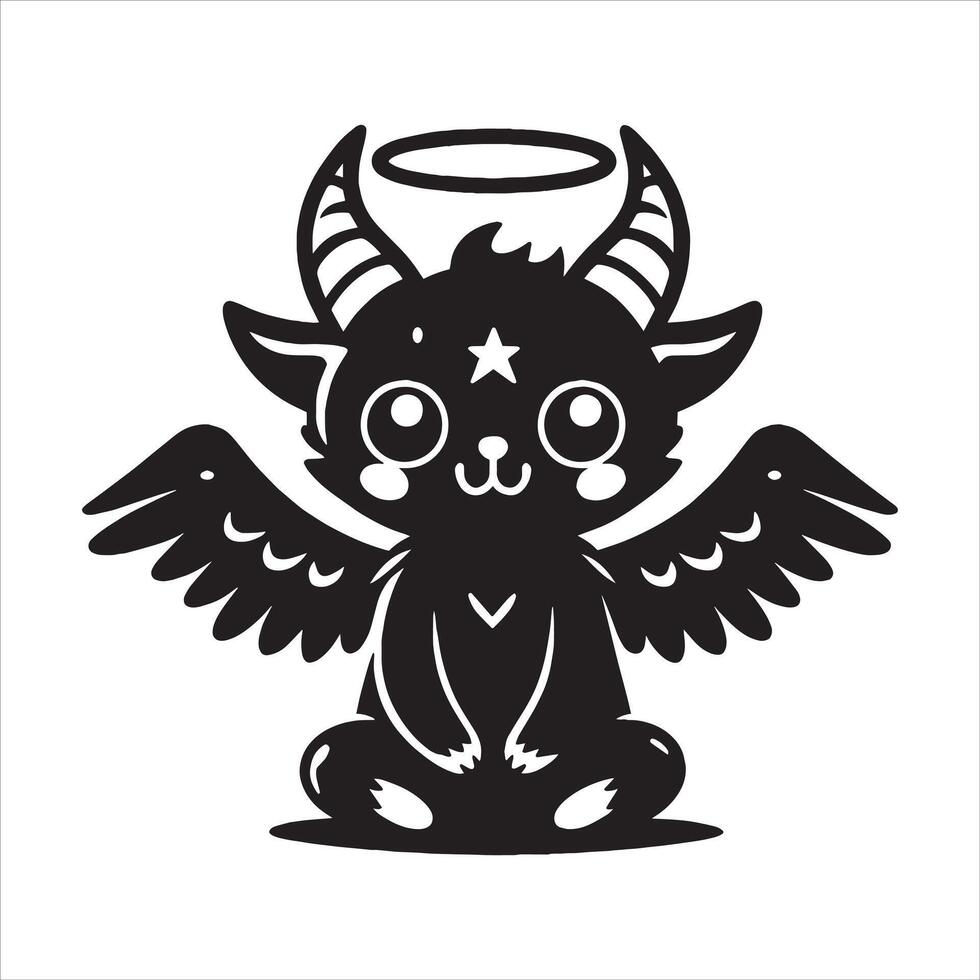 The Whimsical Charm of Cute Baphomet vector