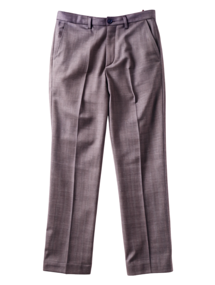 Gray dress pants with a smooth texture, sharp creases, and a tailored fit, ideal for formal settings and professional attire png