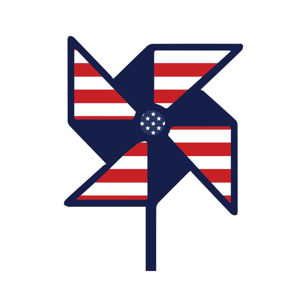 4th july pinwheel vector