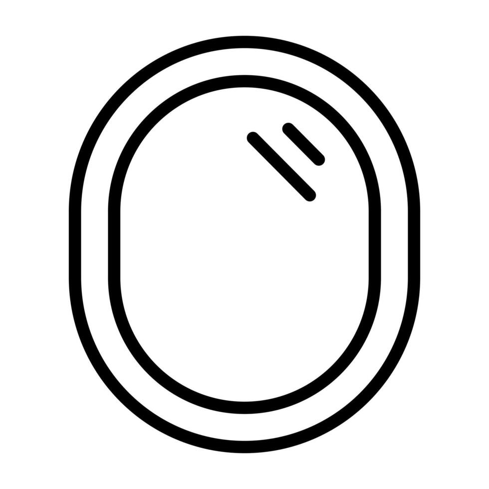 Simple Mirror outline icon. The icon can be used for websites, print templates, presentation templates, illustrations, etc vector