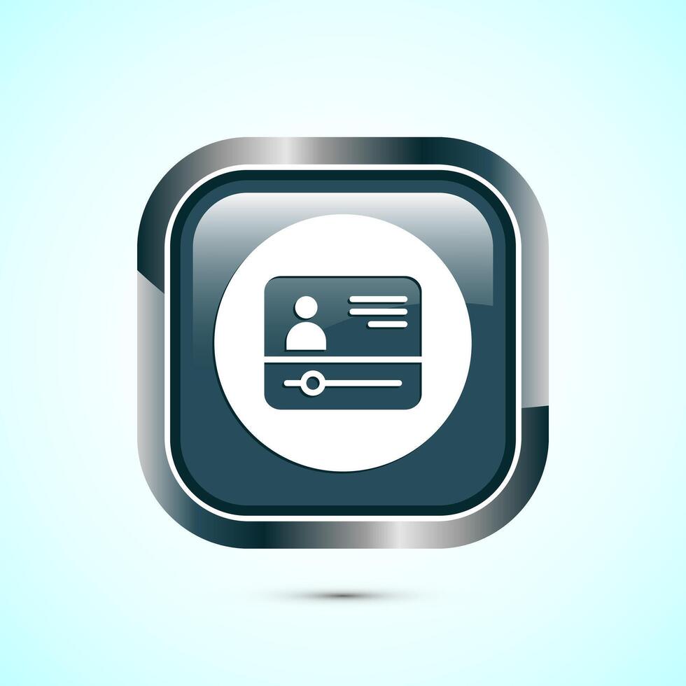 lectures icon design illustration, conference icon, Online seminar sign, Gray color square button design vector