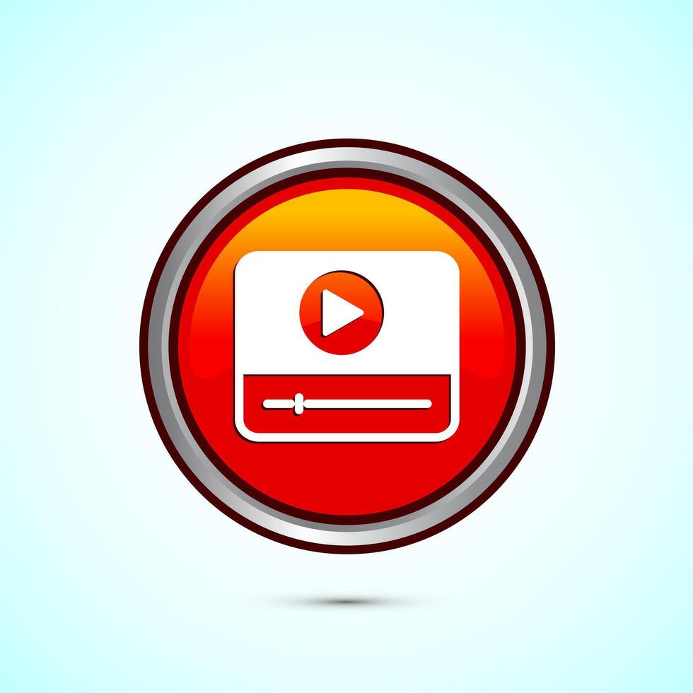 lectures icon design illustration, conference icon, Online seminar sign, Orange color round button design vector