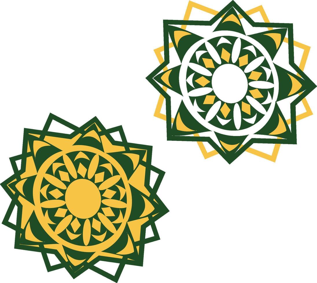 Arábica twibbon islámico círculos vector