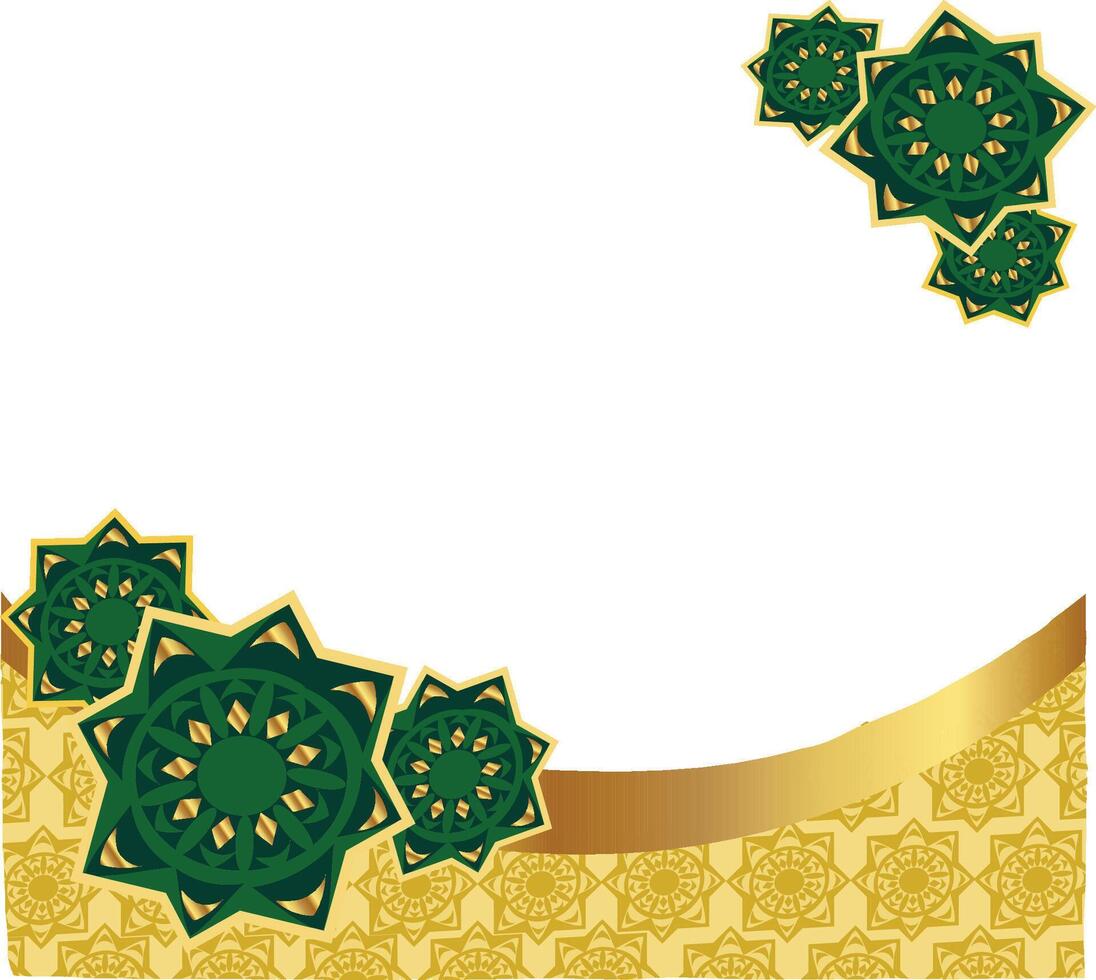 Islamic Border Golden Border vector