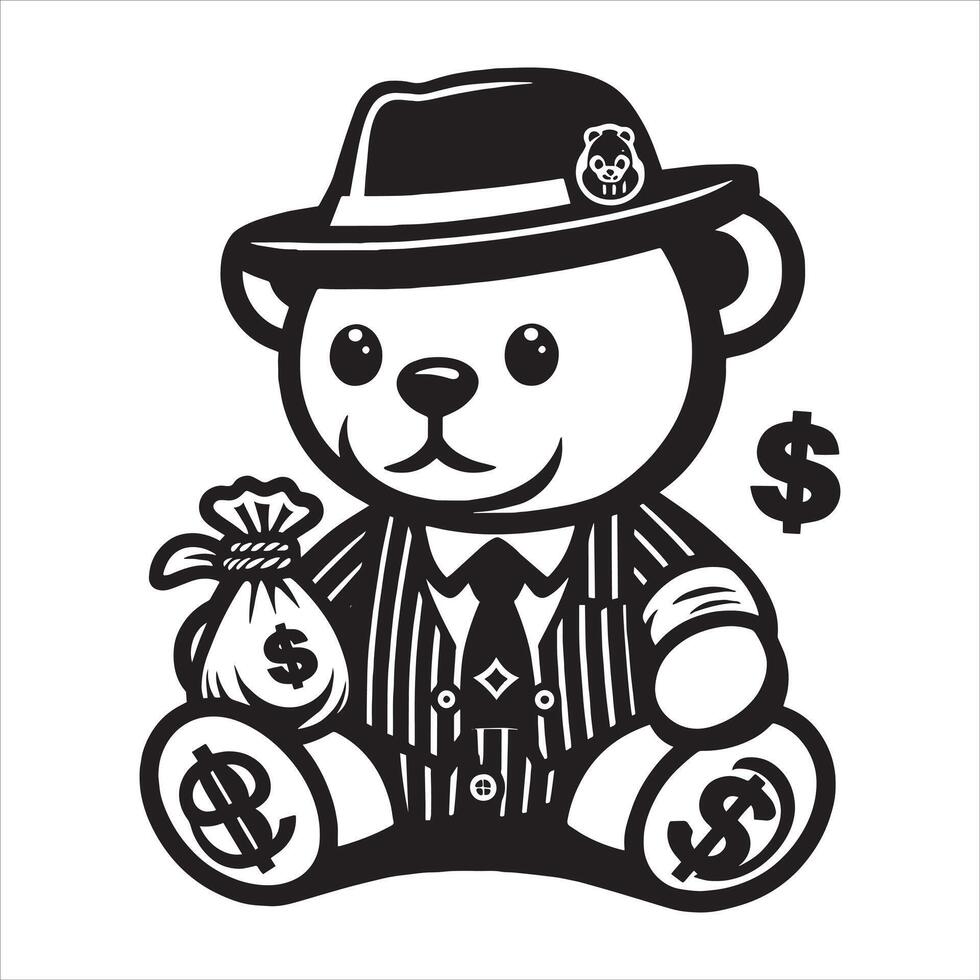 Cute Little Gangster Tiny Heist vector