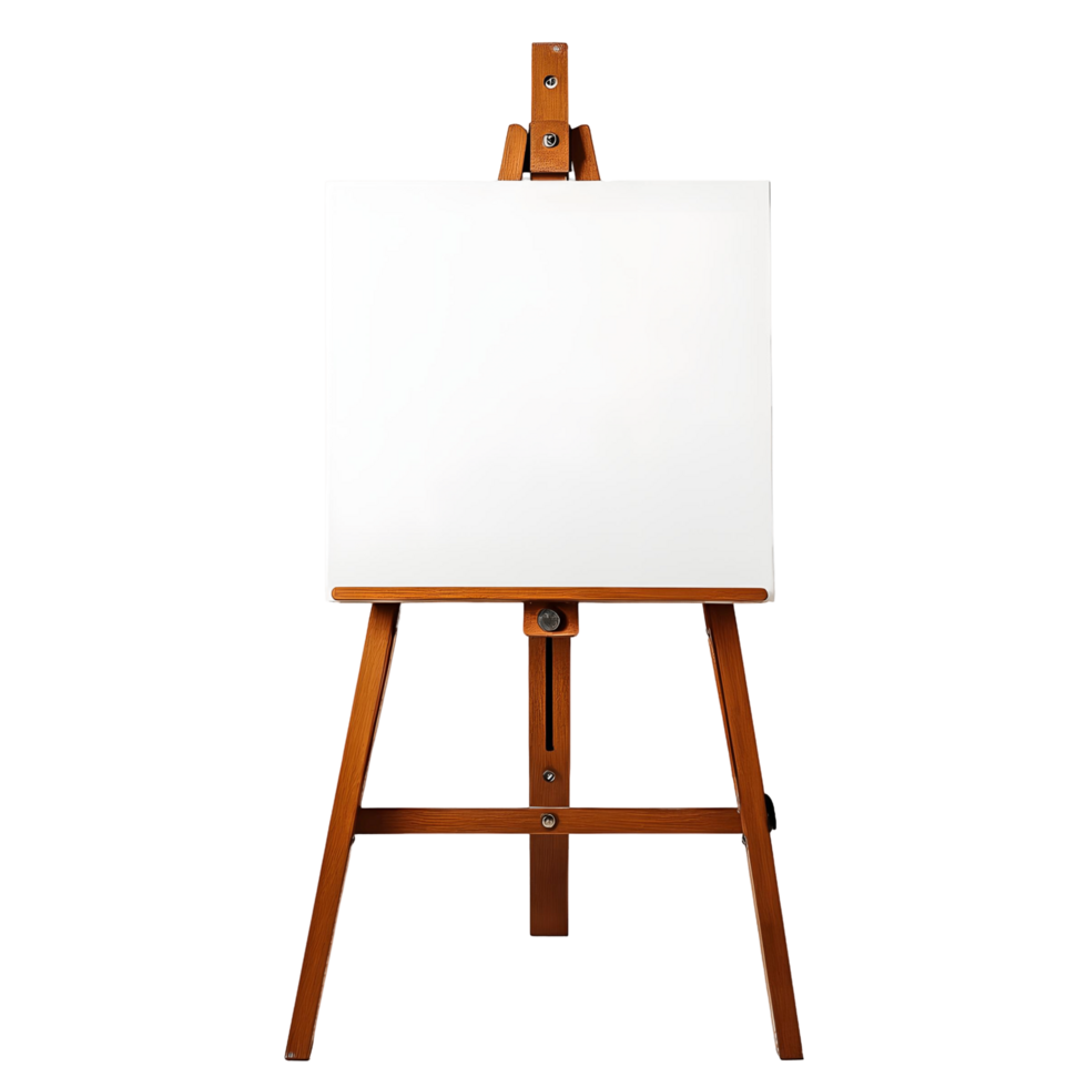 Artist's Easel with Canvas Positioned for Painting png