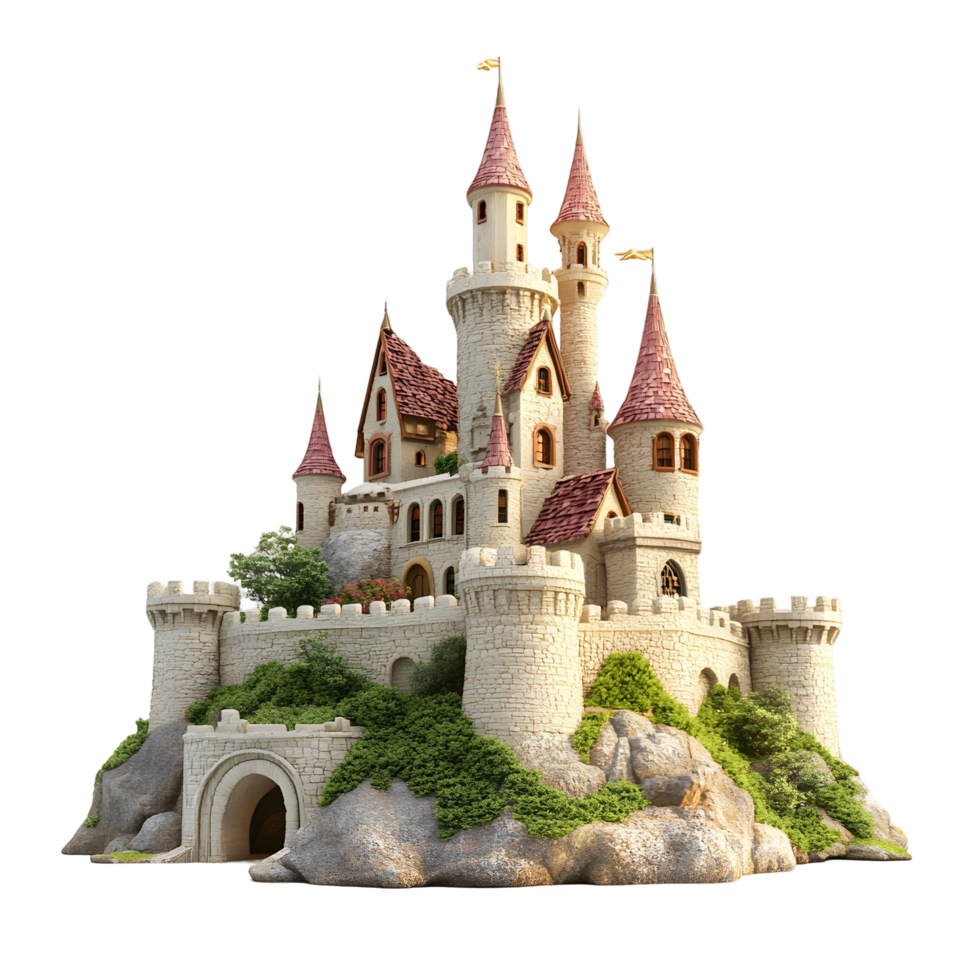 Whimsical Fantasy Castle with Playful Design png