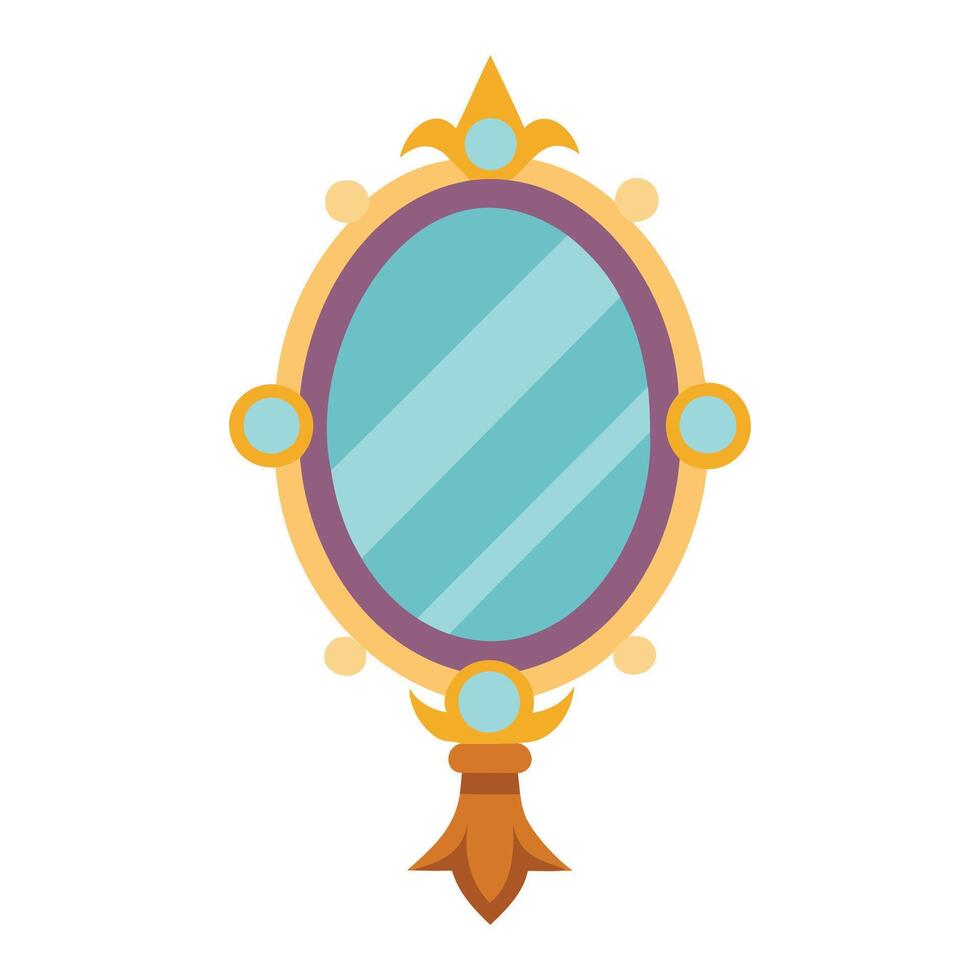 unique mirror illustration for home decor inspiration vector