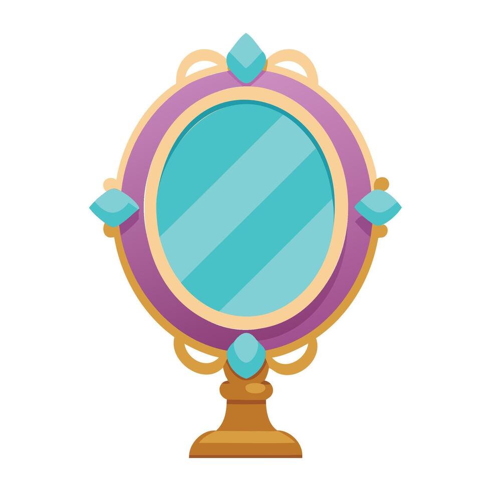 stylish mirror illustration for home interiors vector