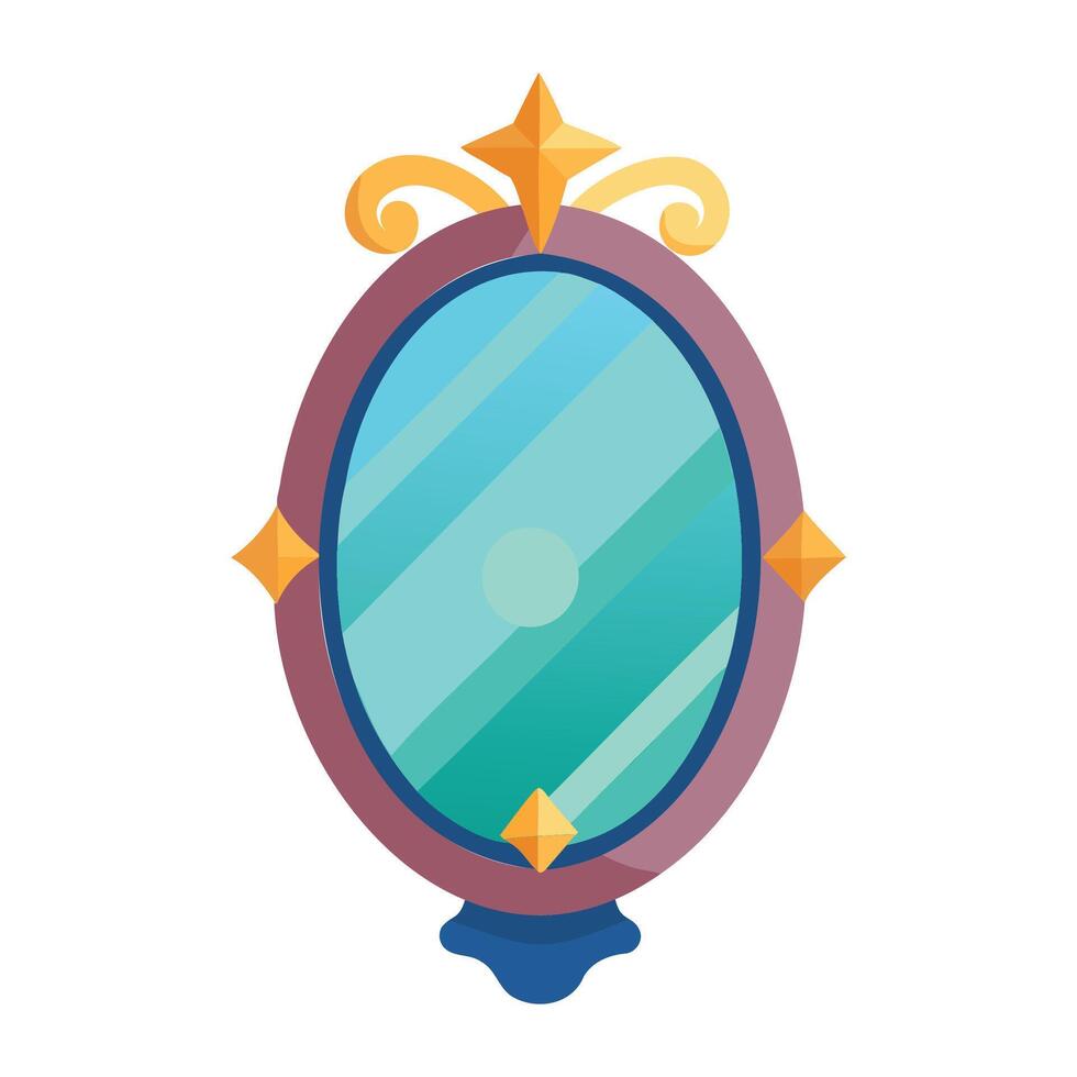 modern mirror art for elegant home decor vector