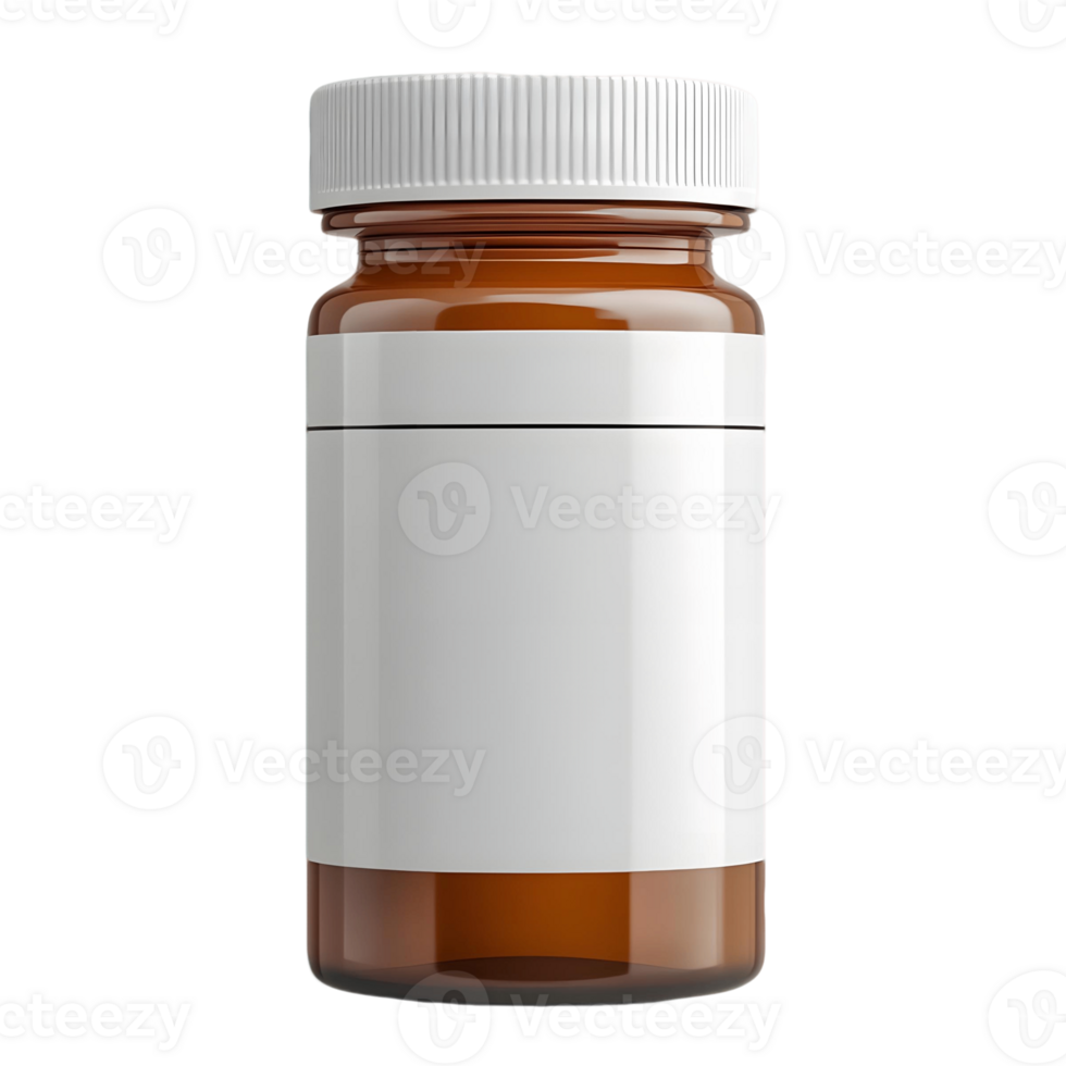 Bottle of Medicine Resting on a Transparent png