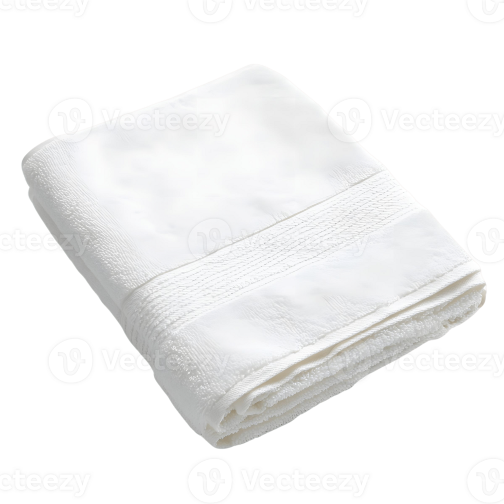 White towel with a white stripe on it png