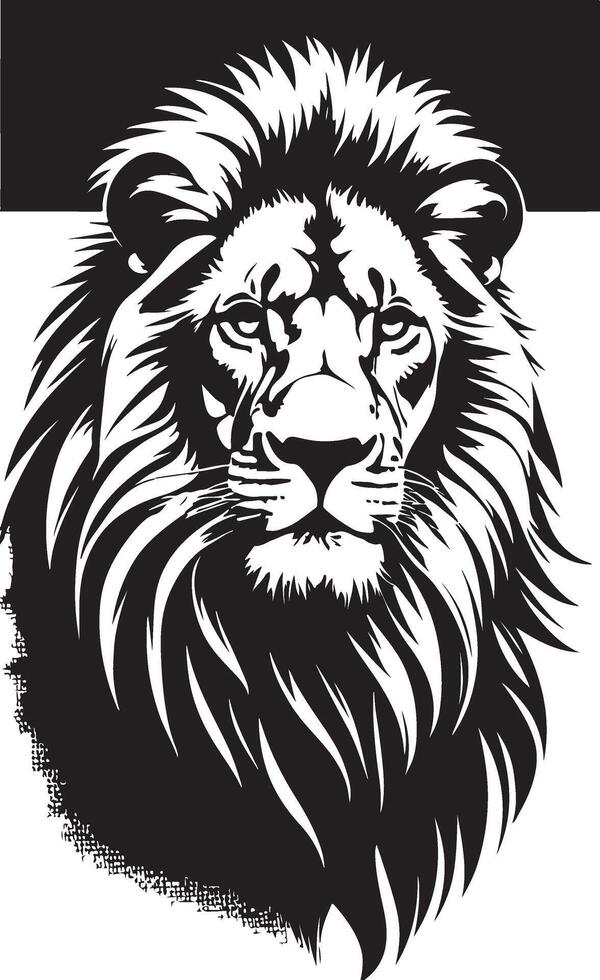 A lion art illustration with white background vector
