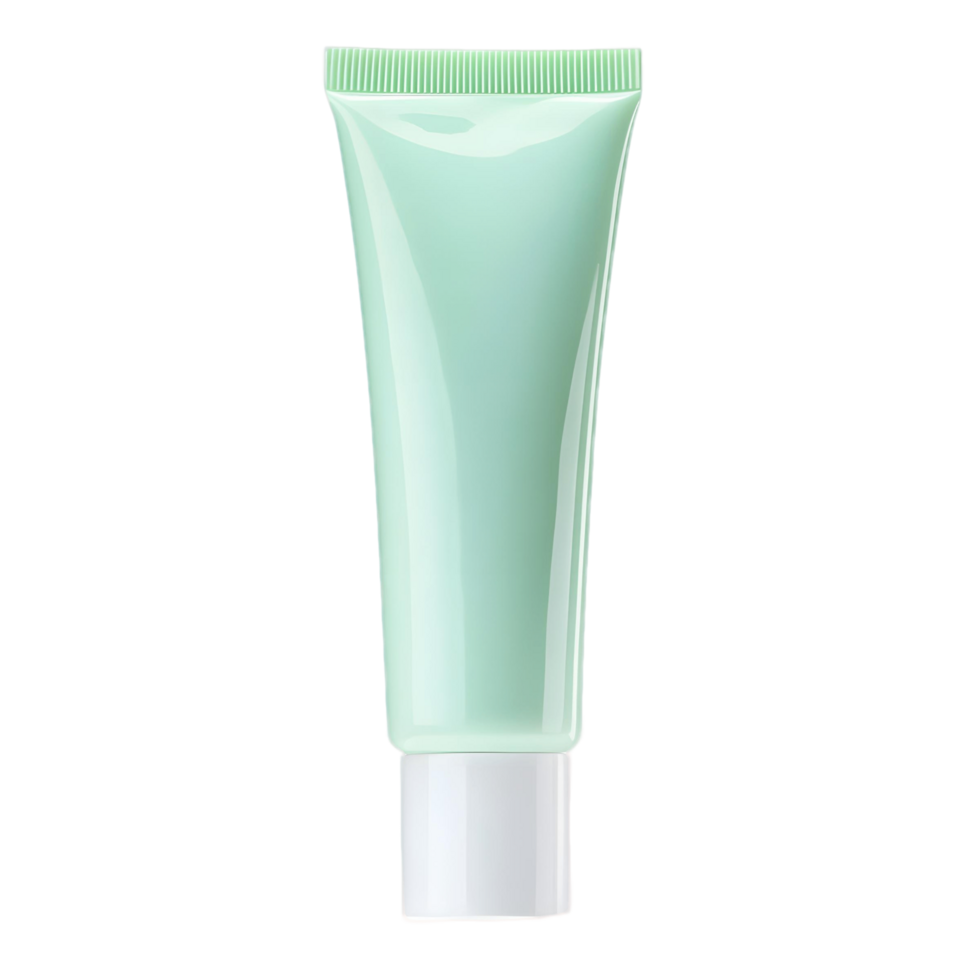 Tube of Green Lotion Resting on Transparent Background png