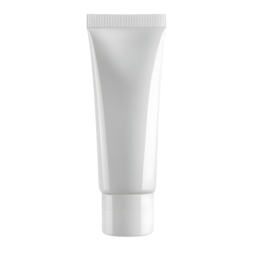 White Tube of Toothpaste Resting on Transparent Surface png