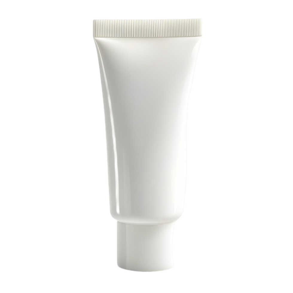 White Tube of Toothpaste Resting on Transparent Background png