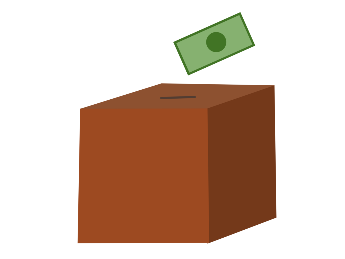 Donation box flat illustration transparent background png