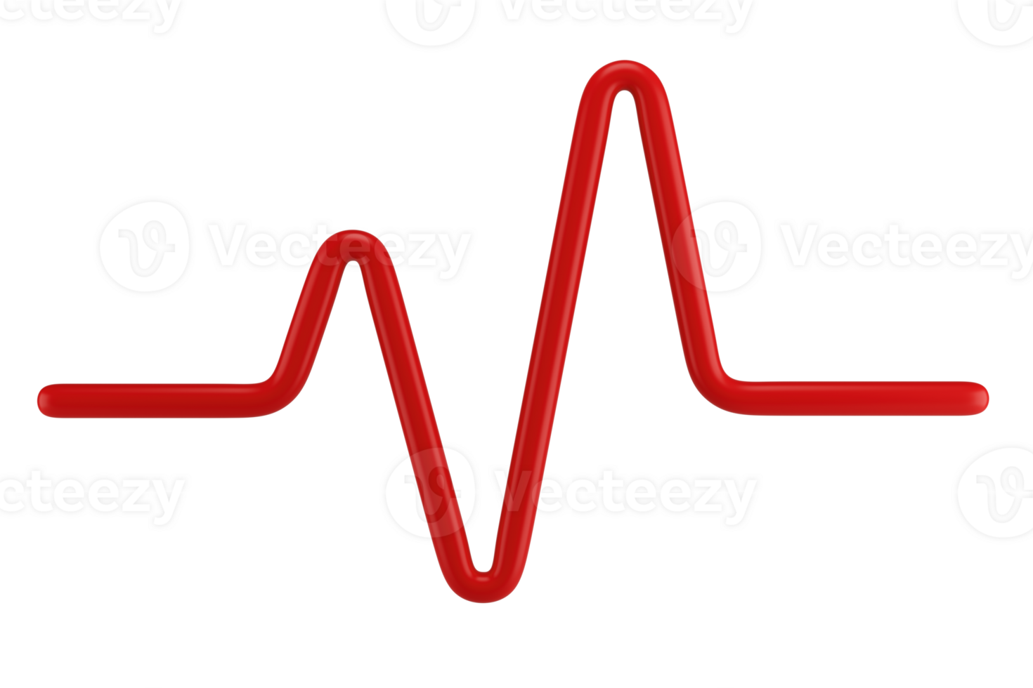 Stylized cardio line. Isolated on transparent background png