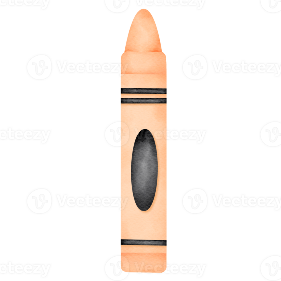 Orange crayon art png
