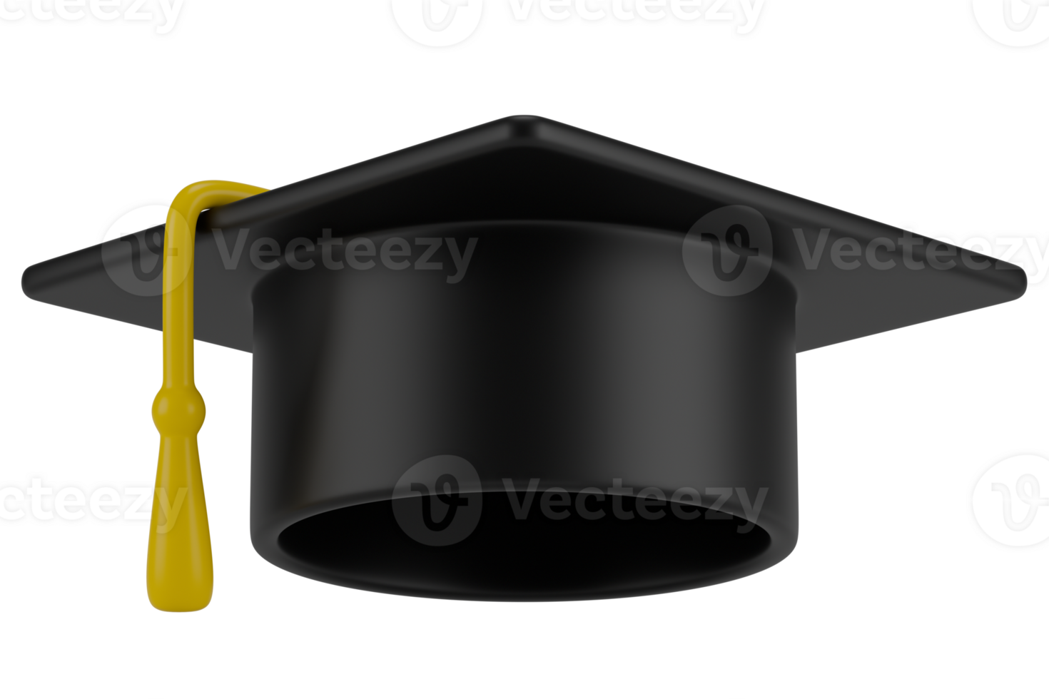 Stylized graduation hat. Isolated on transparent background png