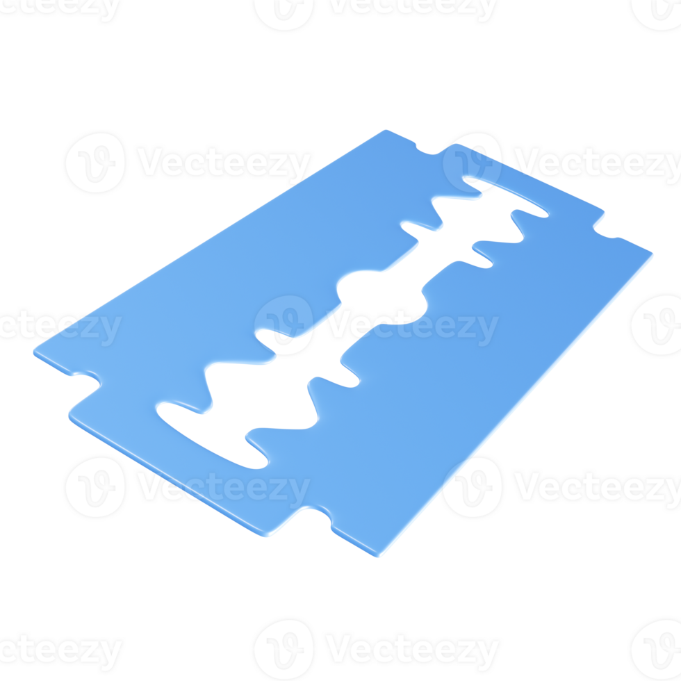 Stylized razor blade, isolated on transparent background png