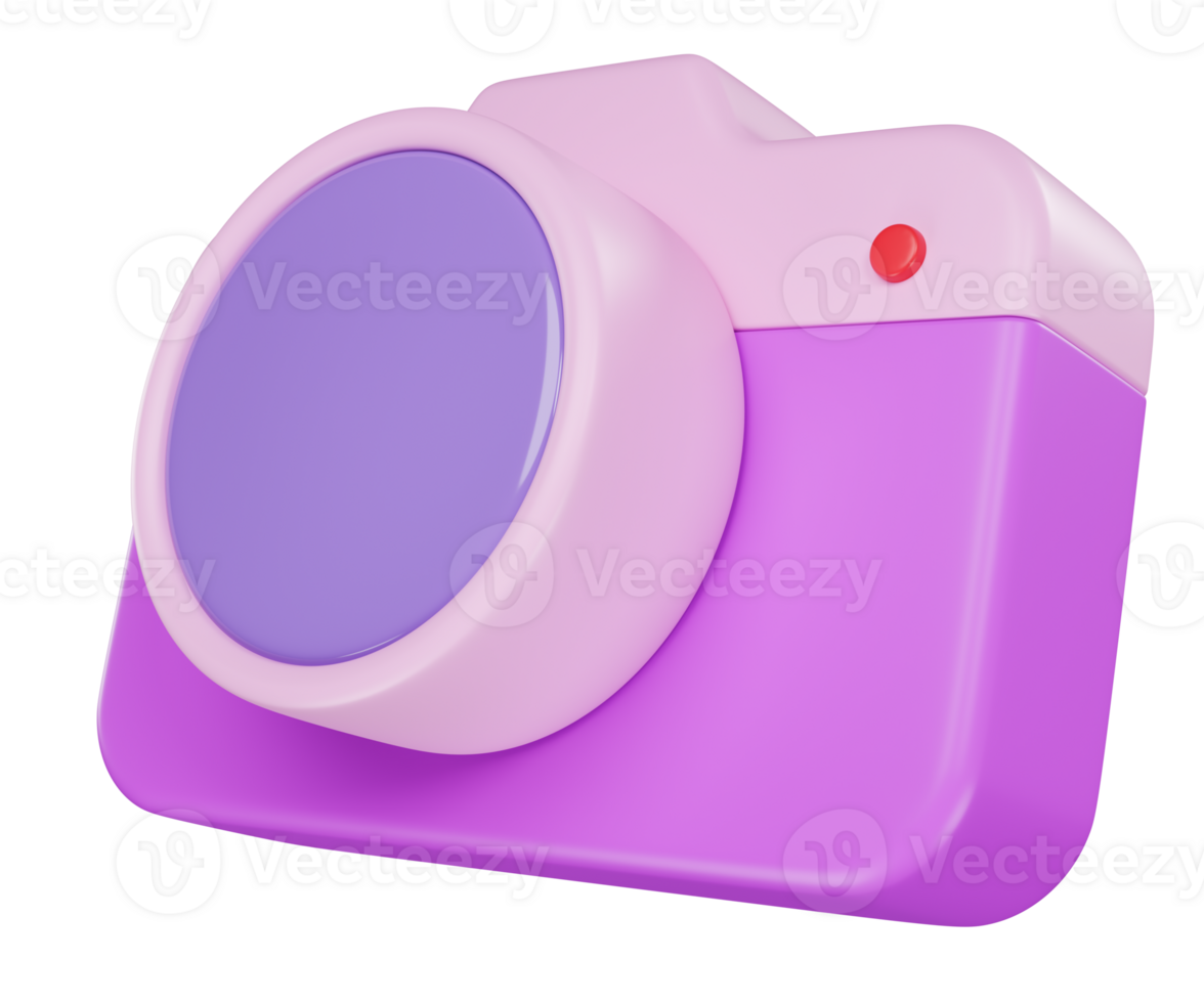 Stylized camera, isolated on transparent background png