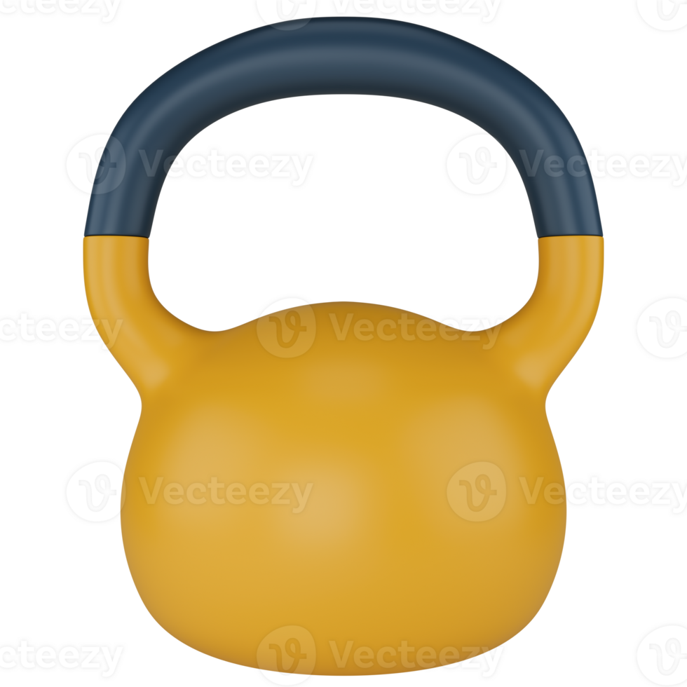 Stylized kettlebell. Isolated on transparent background png