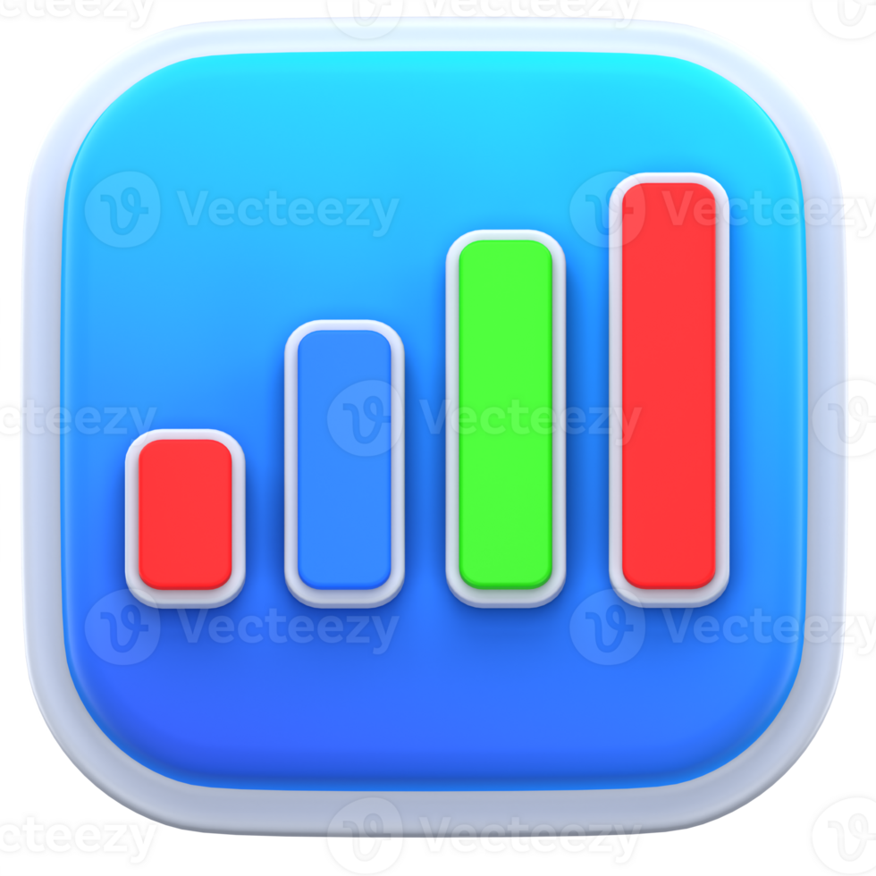 3d illustration bar chart png