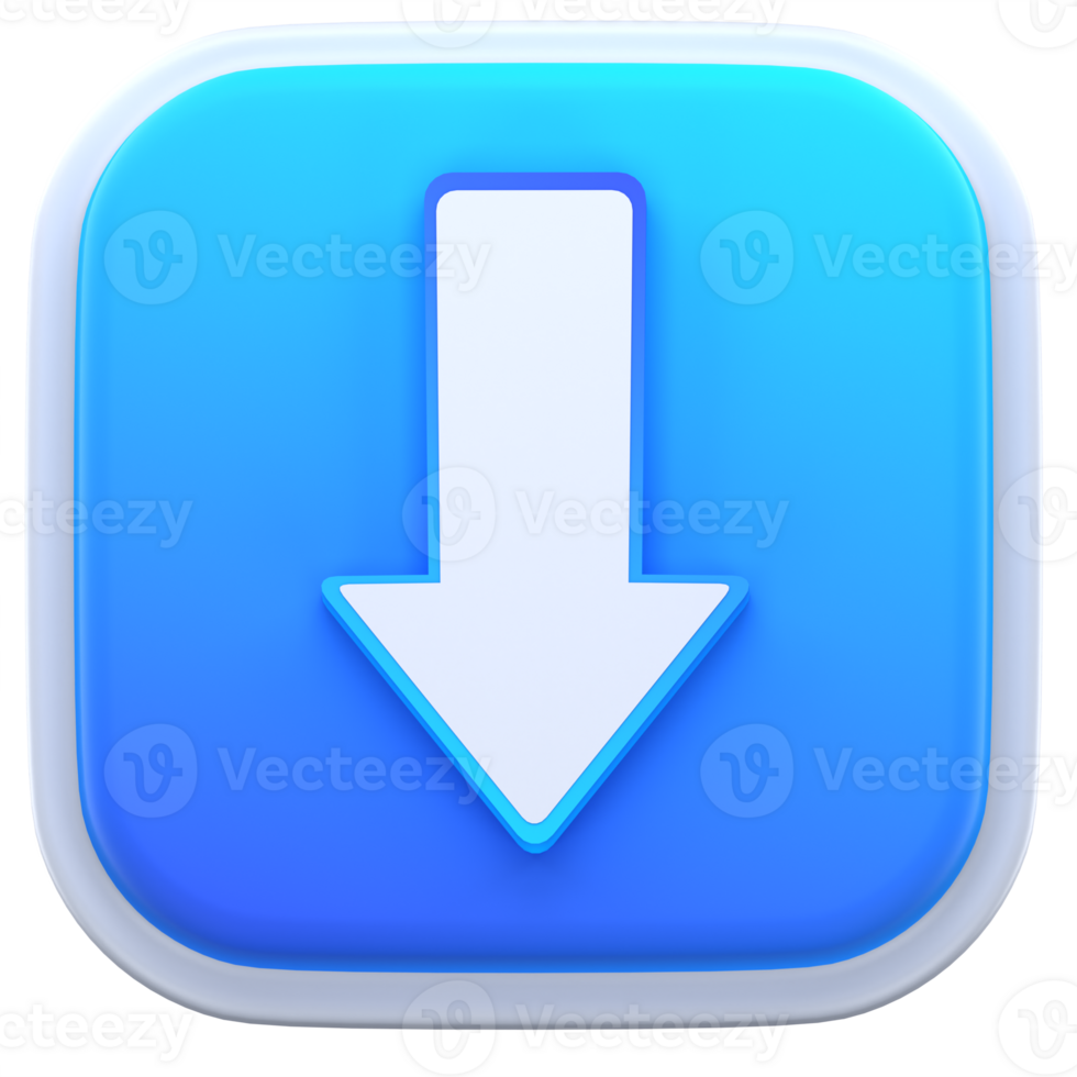 3d illustration down arrow png