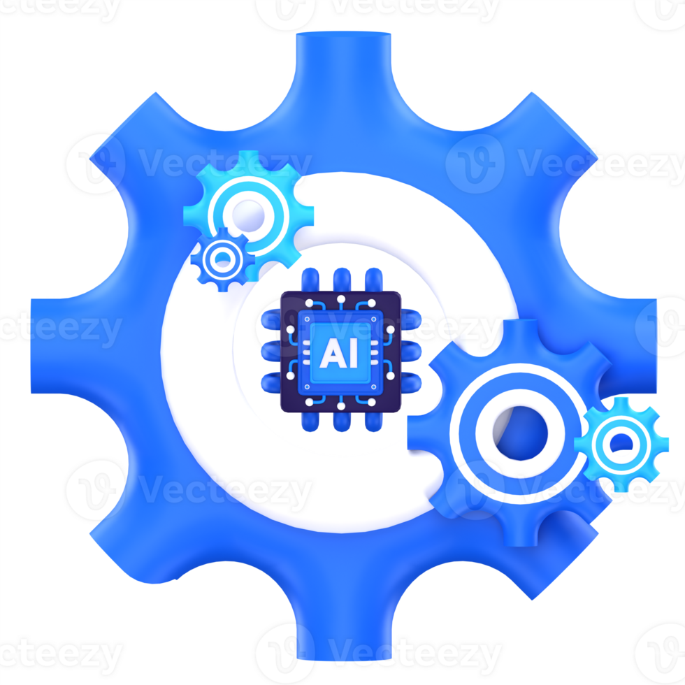 3d illustration AI Machine png