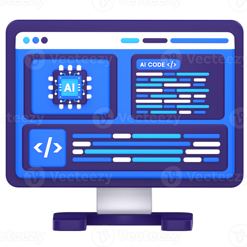 3d illustration AI Programming png