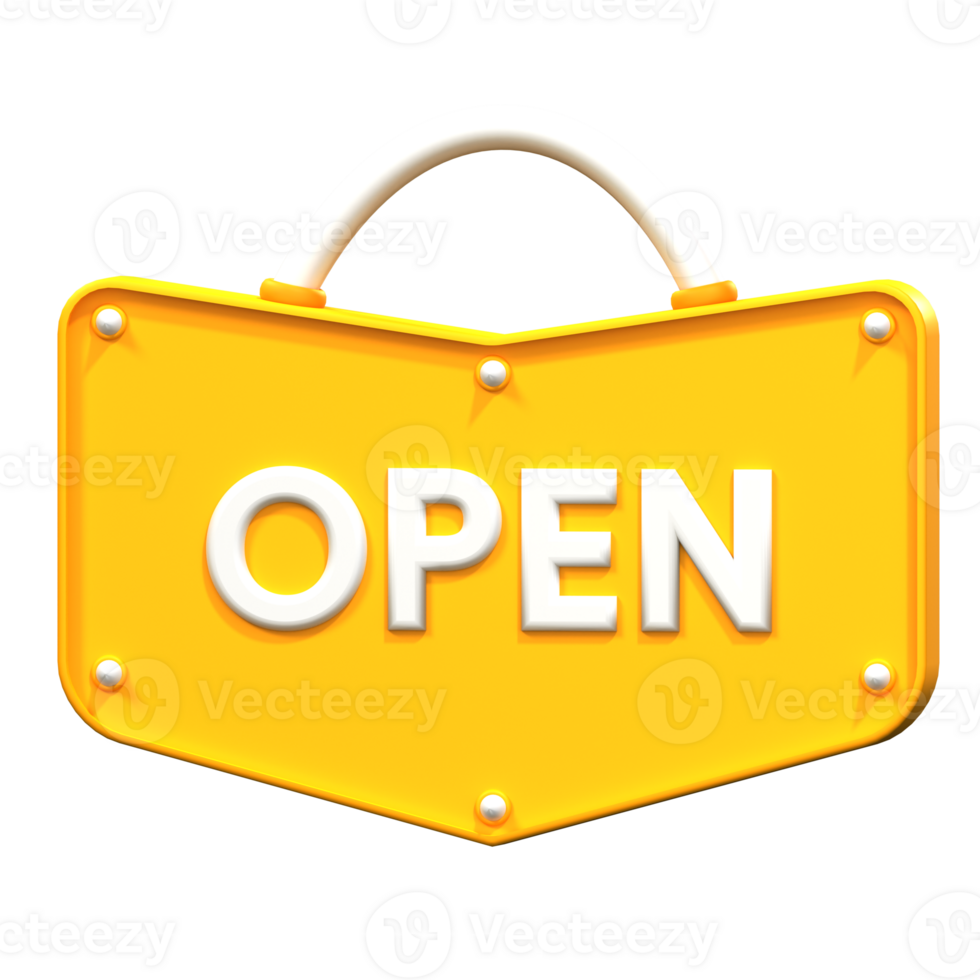 3d illustration open tag png