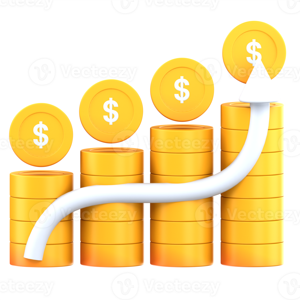 3d illustration financial profit png